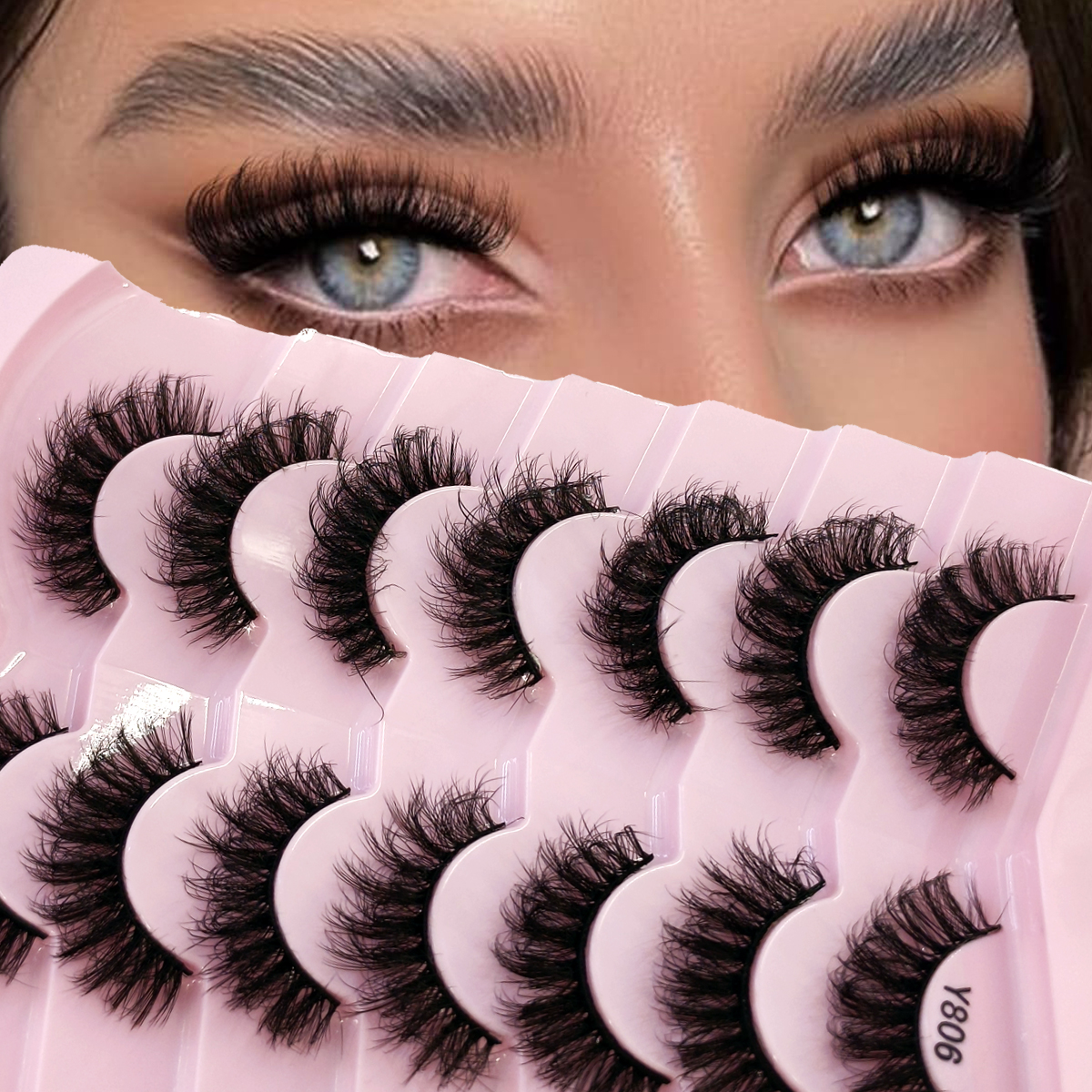 Eyelash Extension Cat Eye - HBZGTLAD Fluffy Wispy Lashes Natural Look
