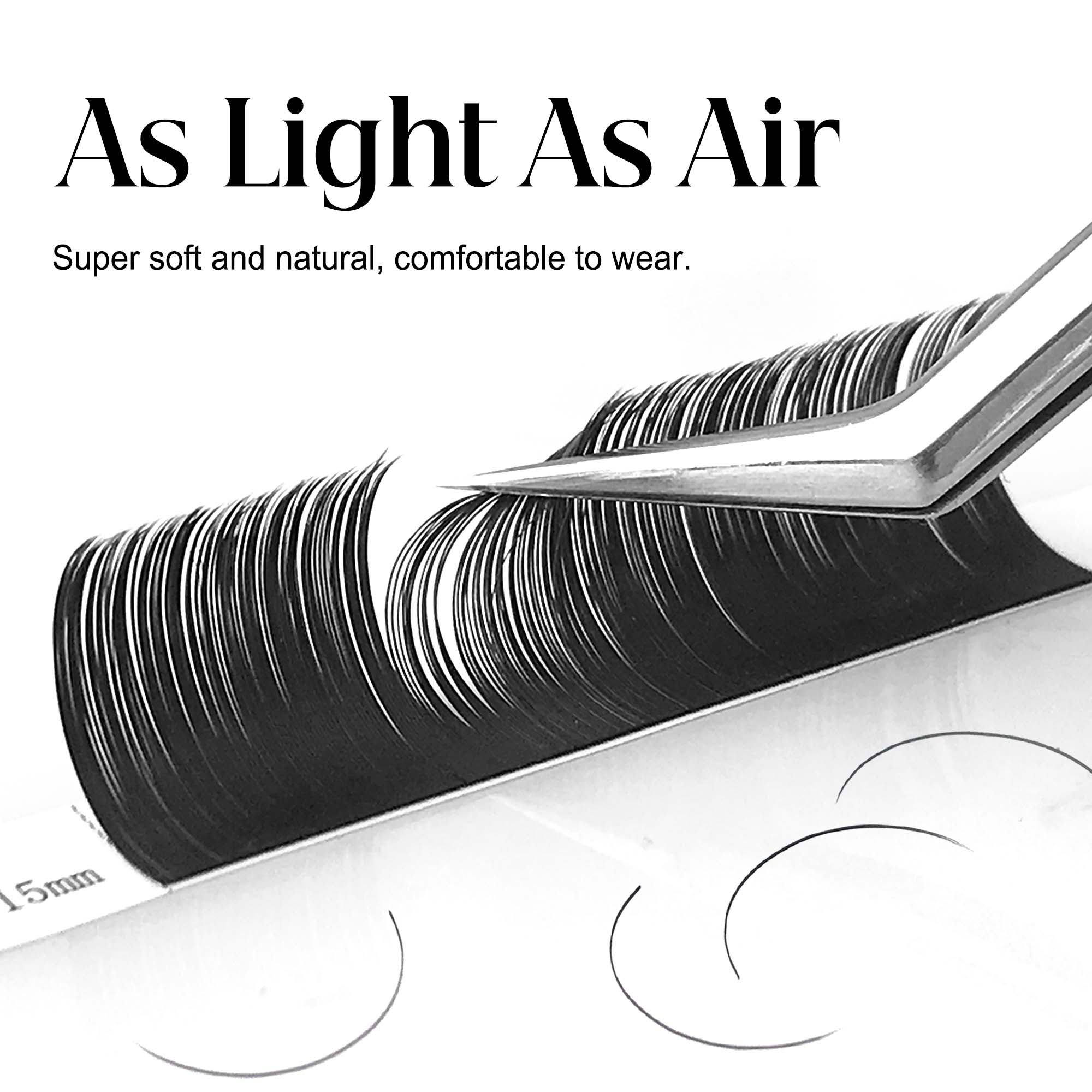 Matte Gray Black Split Tips Li - огляд і ціна Eyelash Extension Supernatural