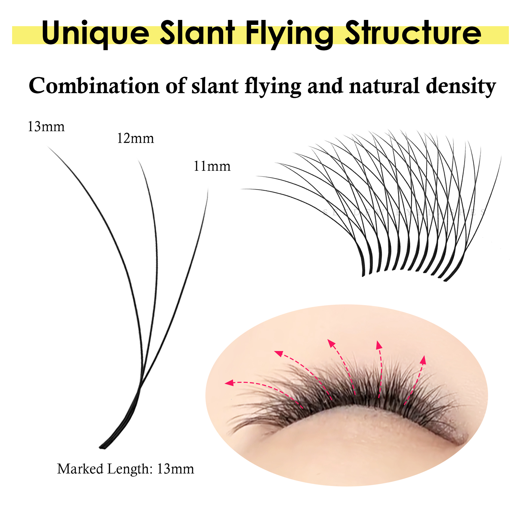 SEEDEW Fox 3D 4D Eyelash Exten - огляд і ціна Eyelash Extension Cat Eye