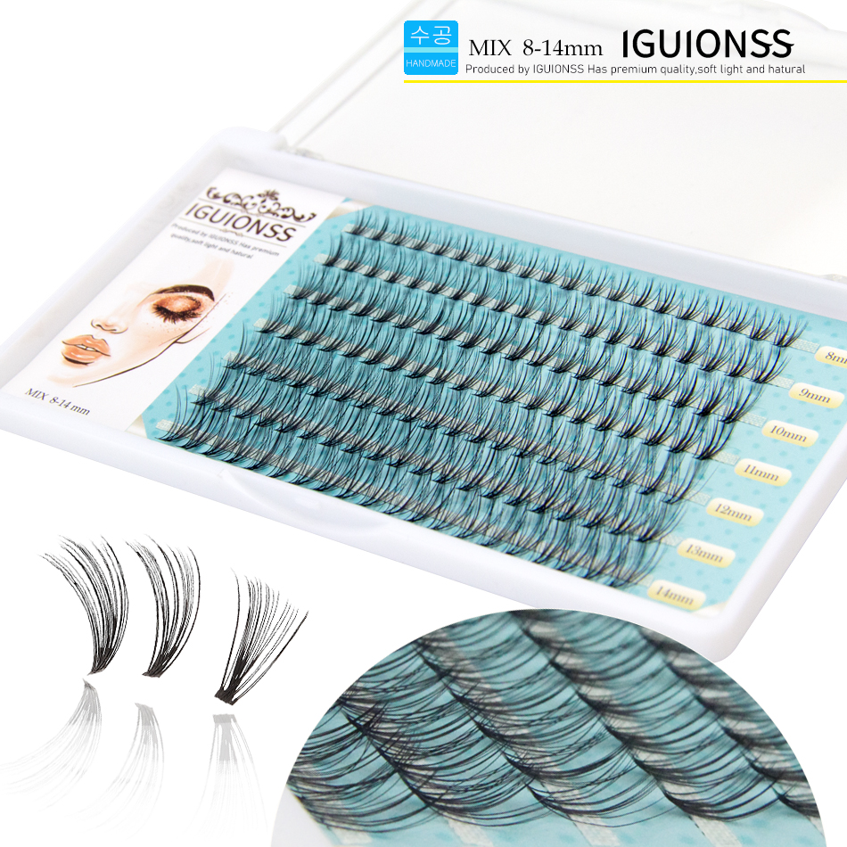 IGUIONSS 20D 8-14mm mix 7 rows - огляд і ціна Eyelash Extension Supernatural