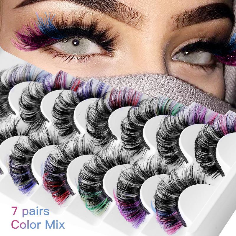 7 Pairs Colorful False Eyelash - огляд і ціна Eyelash Extension Natural