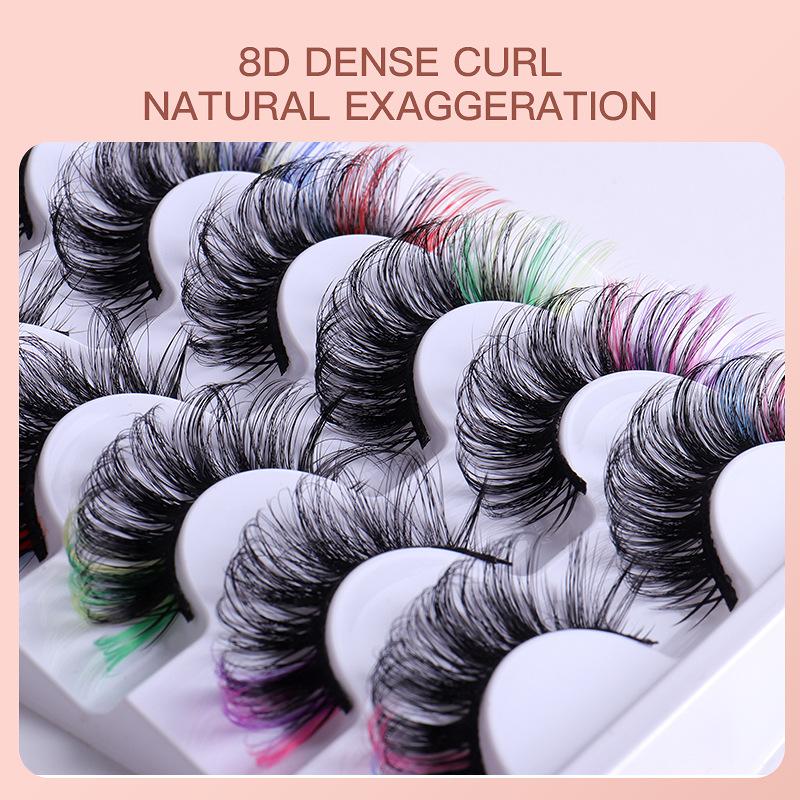 7 Pairs Colorful False Eyelash - огляд і ціна Eyelash Extension Natural