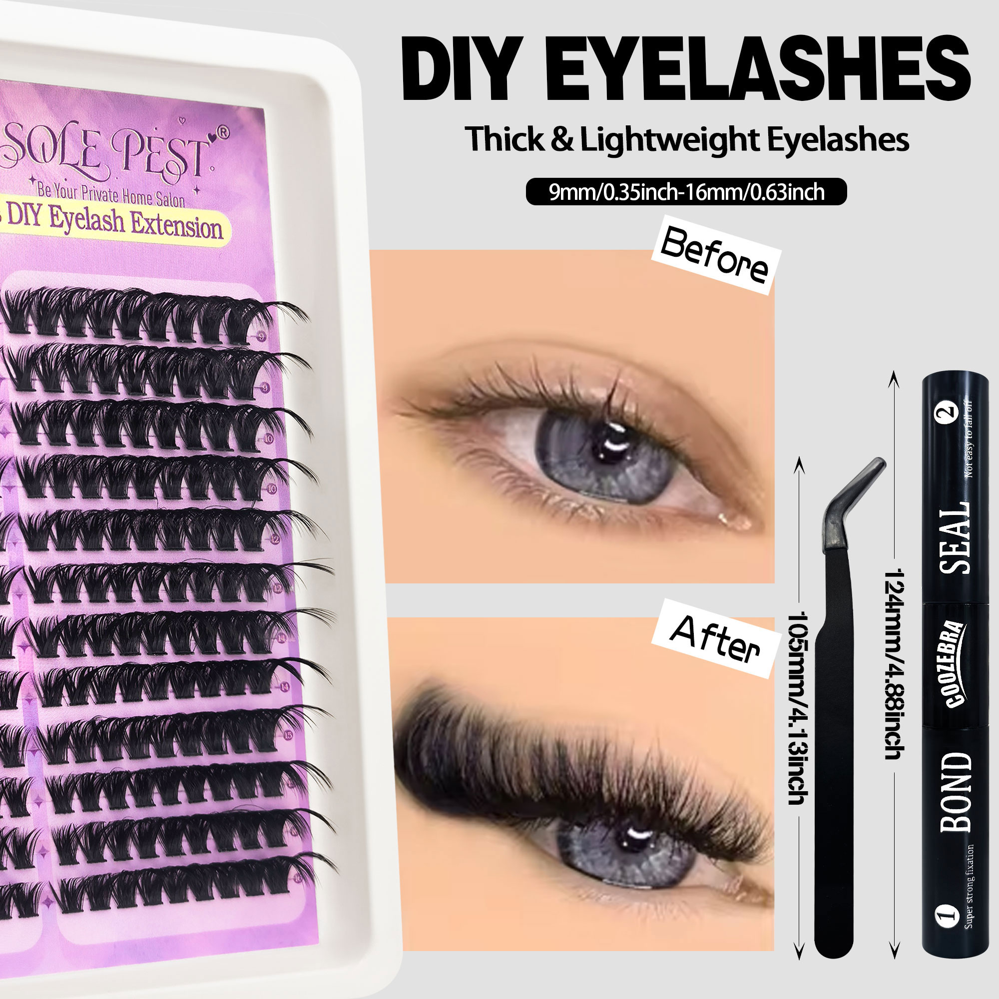 216-Cluster Curled & Thick 3 D - огляд і ціна Eyelash Extension Equipment