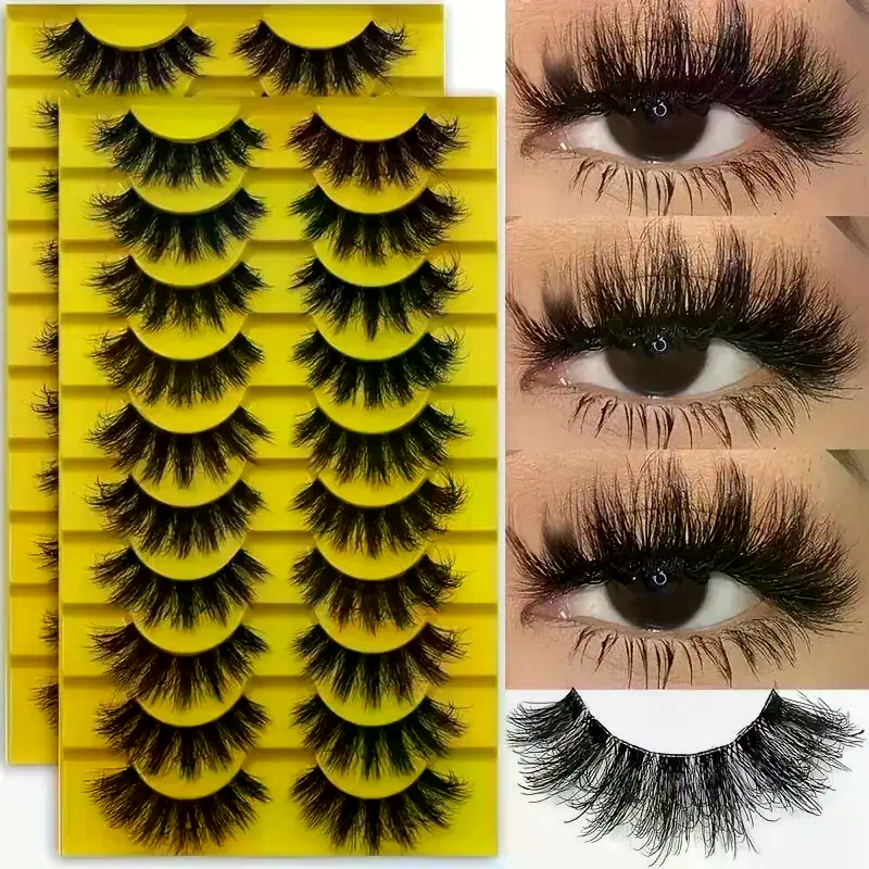 10 Pairs Eye Eyelashes 5D Fluf - огляд і ціна Eyelash Extension Cat Eye