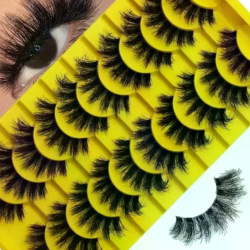 10 Pairs Eye Eyelashes 5D Fluf - огляд і ціна Eyelash Extension Cat Eye