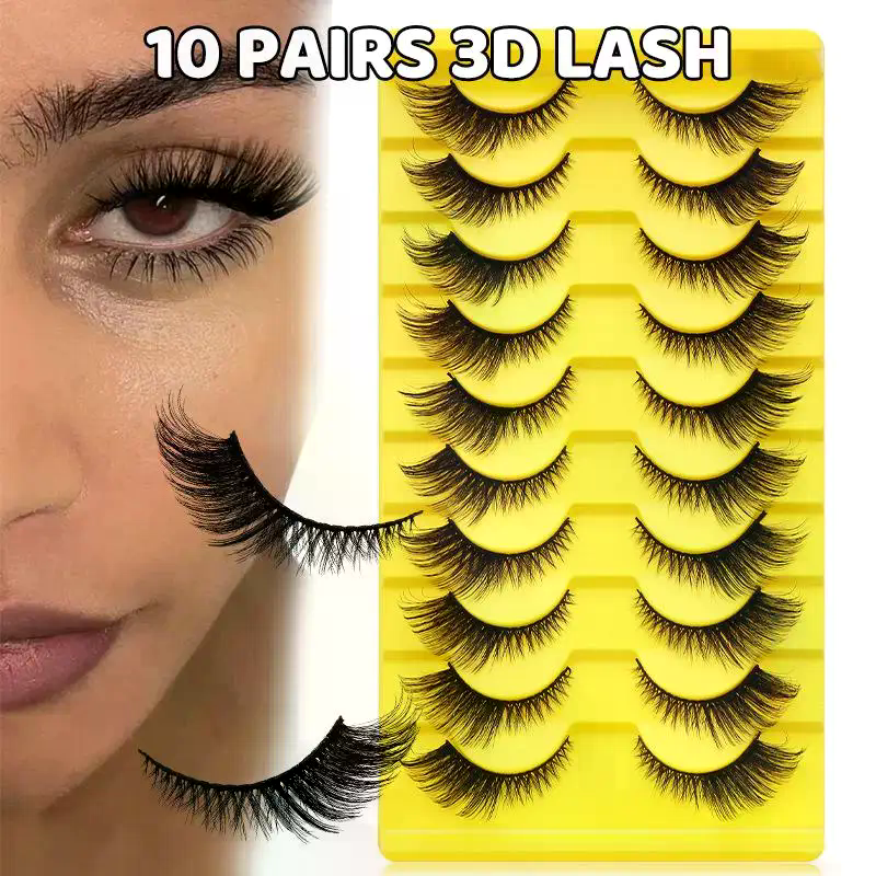 10 Pairs Eye Eyelashes 5D Fluf - огляд і ціна Eyelash Extension Cat Eye