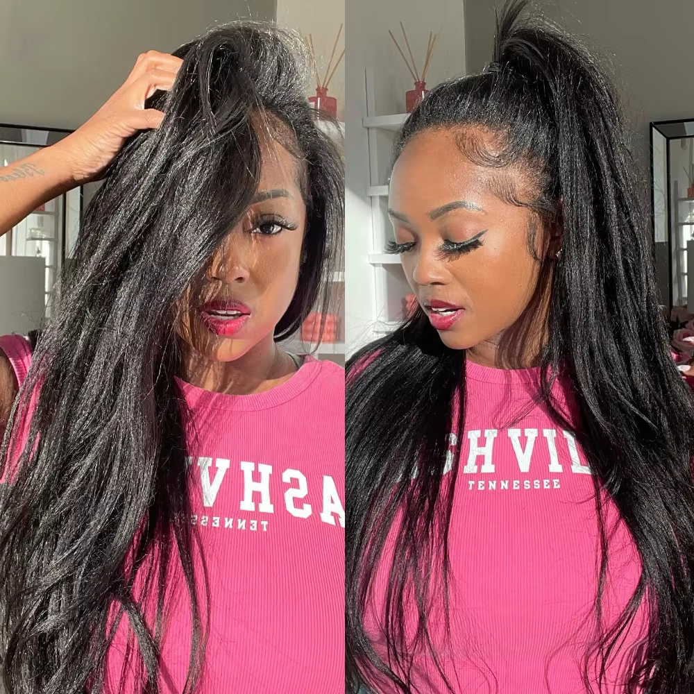 Geeta Yaki Drawstring Wig 13x4 - огляд і ціна Eyelash Extension Natural Look