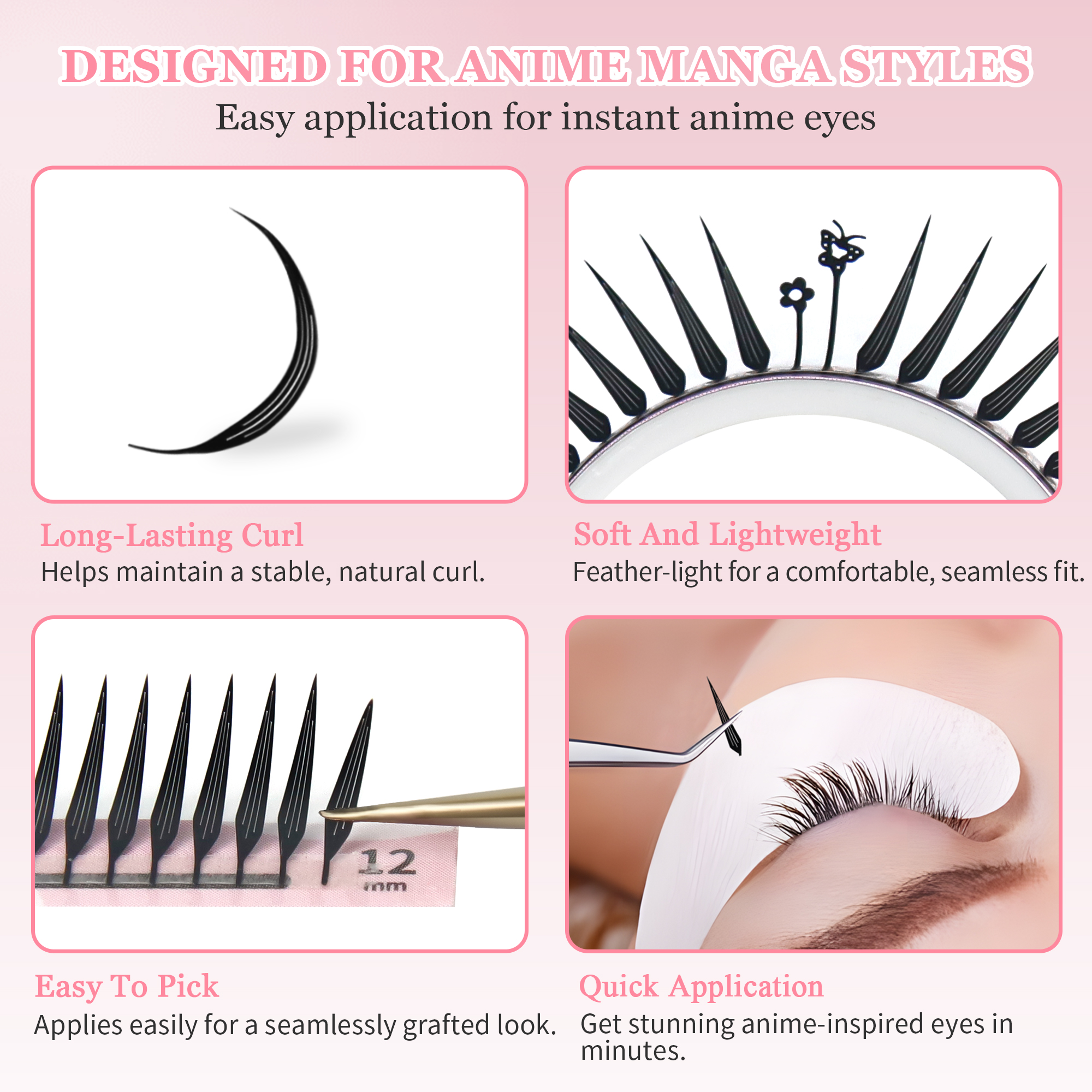 GLAMLASH Comic Spire Eyelash E - огляд і ціна Eyelash Extension Supernatural