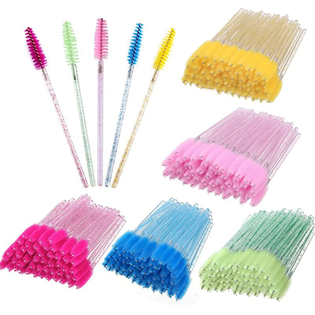 50pcs Eyelash Brushes Mascara  - огляд і ціна Eyelash Extension Repair