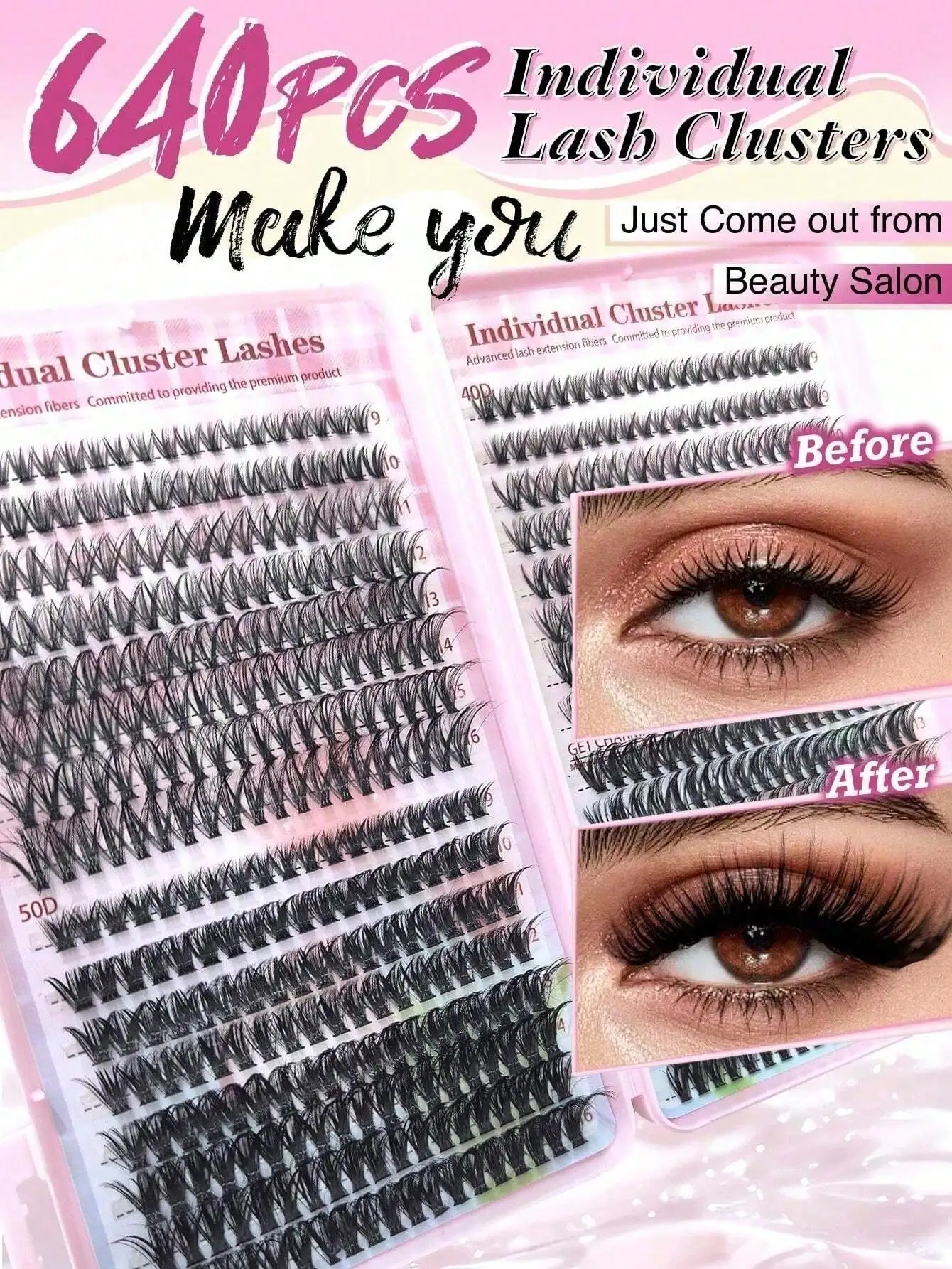 640Pcs Lash Clusters Kit 30D+4 - огляд і ціна Eyelash Extension Equipment