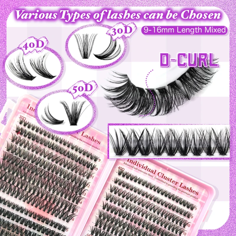 640Pcs Lash Clusters Kit 30D+4 - огляд і ціна Eyelash Extension Equipment