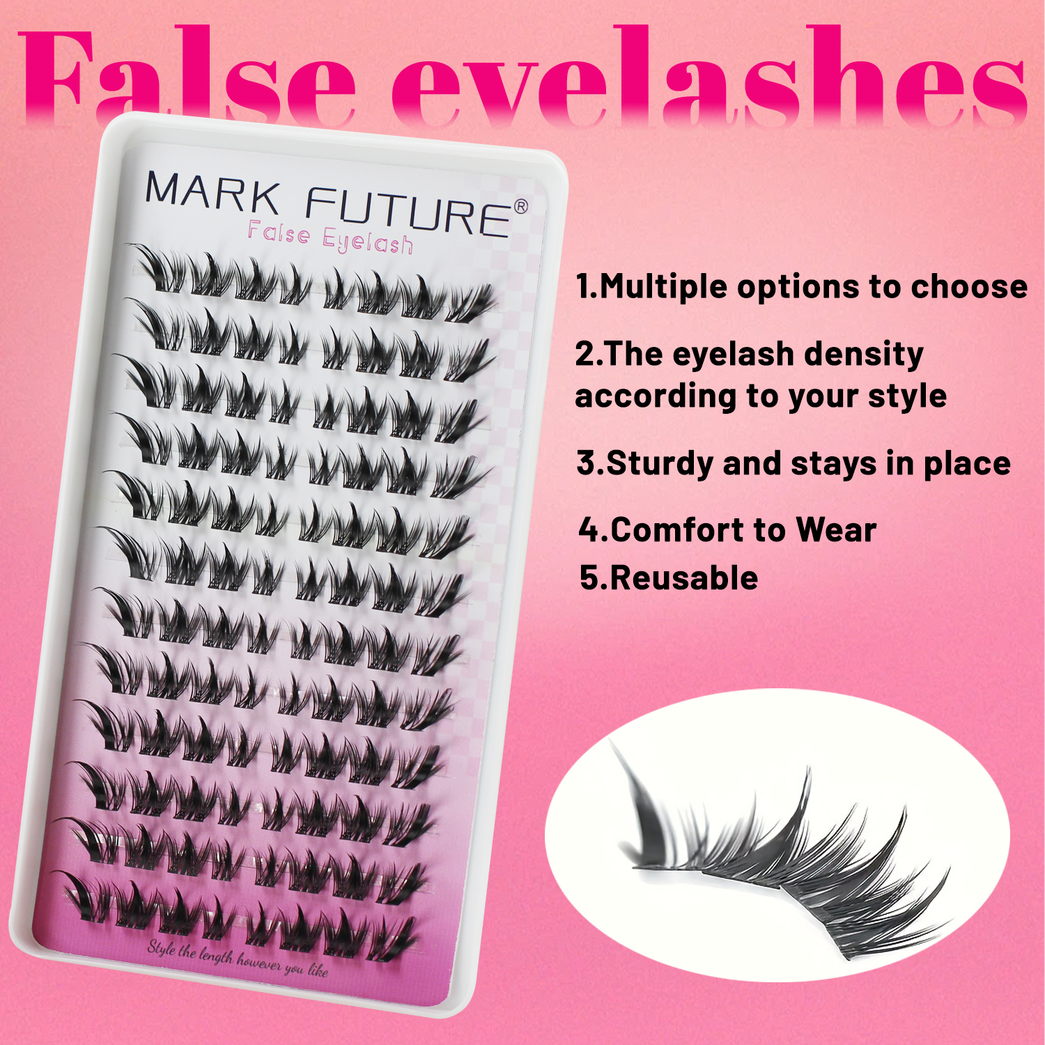 192 Pieces of False Eyelashes, - огляд і ціна Eyelash Extension Cat Eye