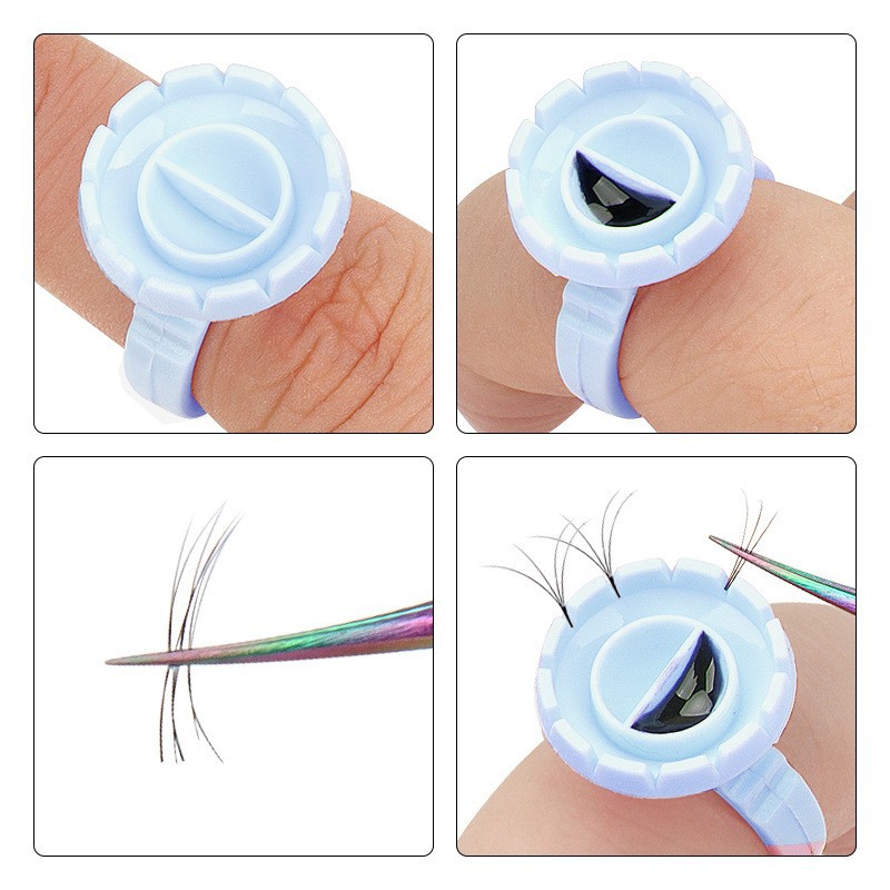 100Pcs Disposable Glue Ring Ho - огляд і ціна Eyelash Extension Repair