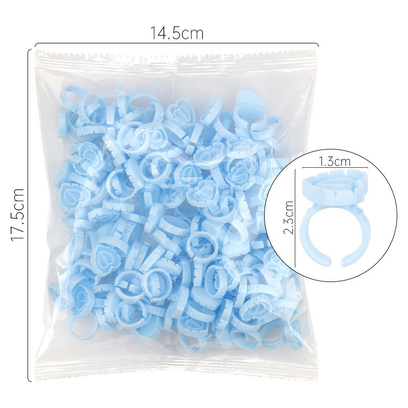 100Pcs Disposable Glue Ring Ho - огляд і ціна Eyelash Extension Repair
