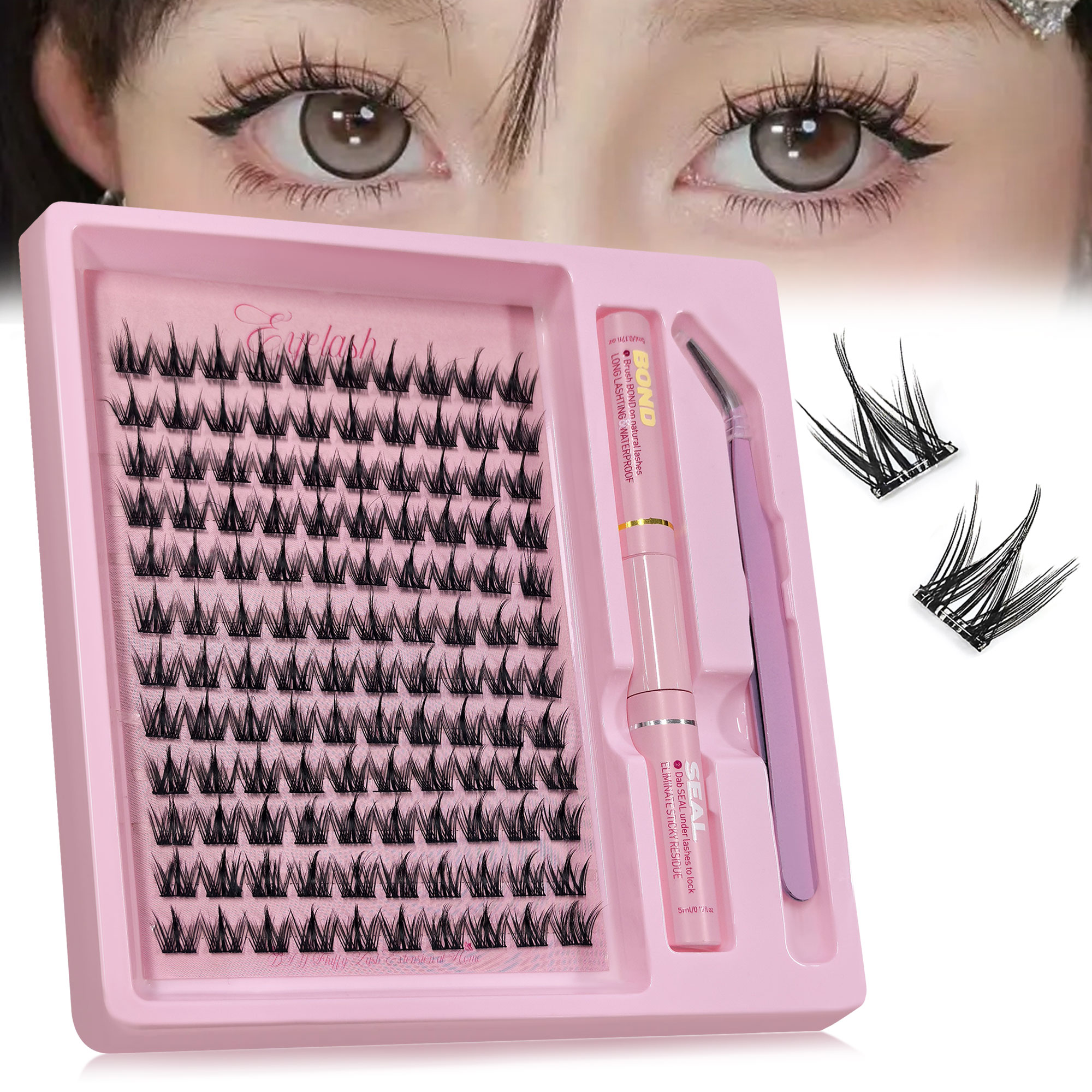 120 Clusters DIY Eyelash Exten - огляд і ціна Eyelash Extension Cat Eye