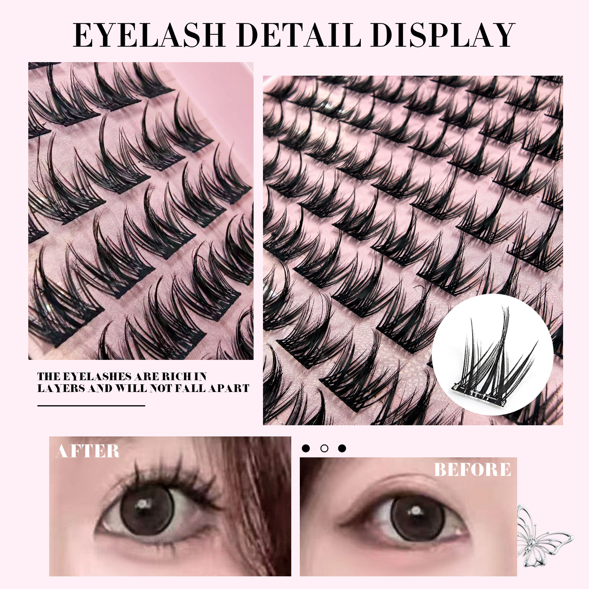 120 Clusters DIY Eyelash Exten - огляд і ціна Eyelash Extension Cat Eye