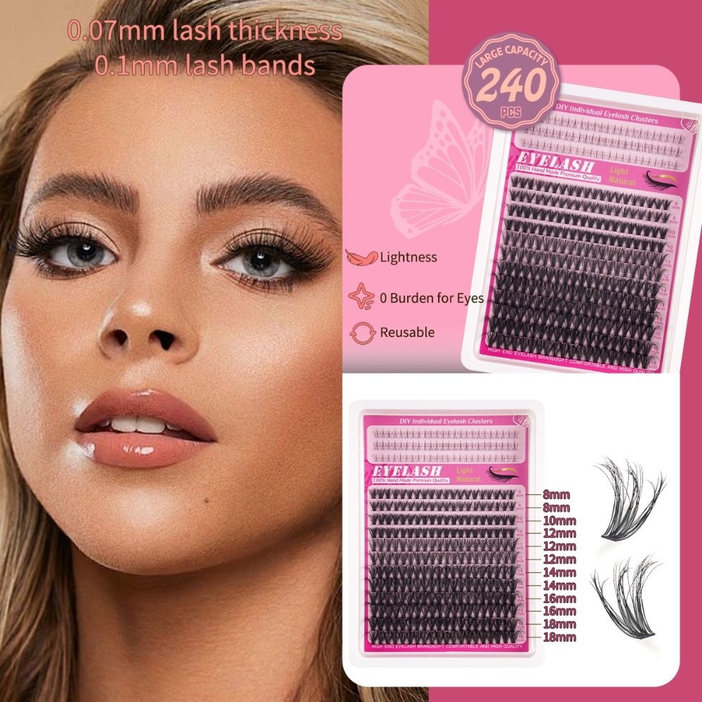 8-18mm Length False Eyelashes  - огляд і ціна Eyelash Extension Natural Look