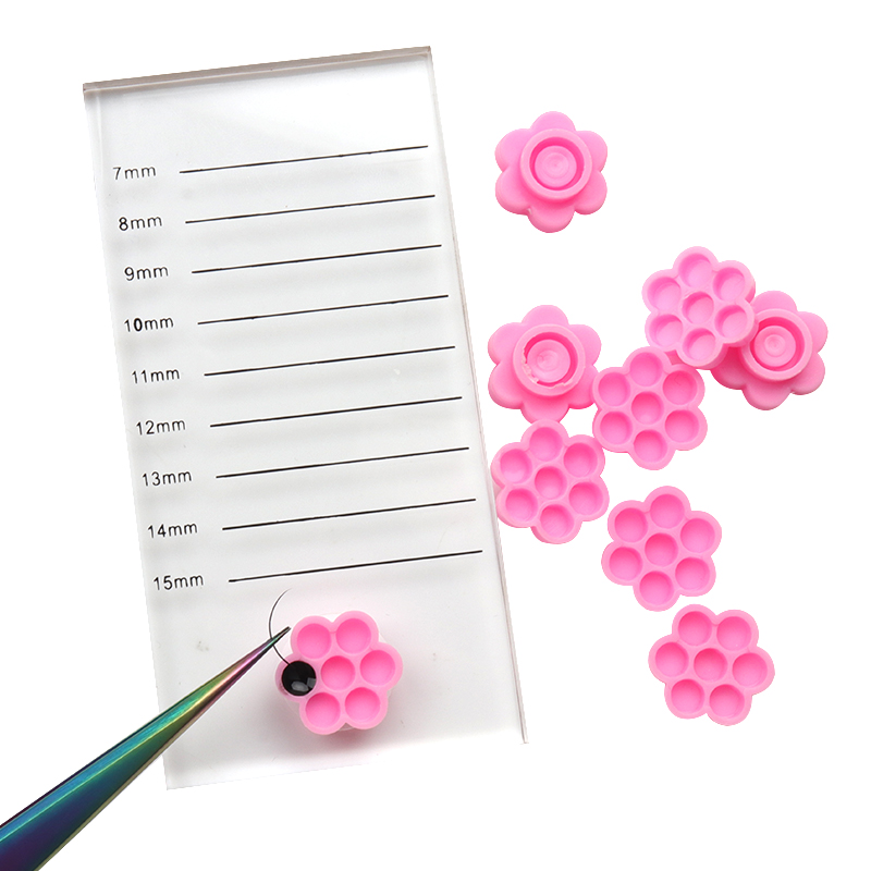 100 Pcs Pink Flower Glue Delay - огляд і ціна Eyelash Extension Repair