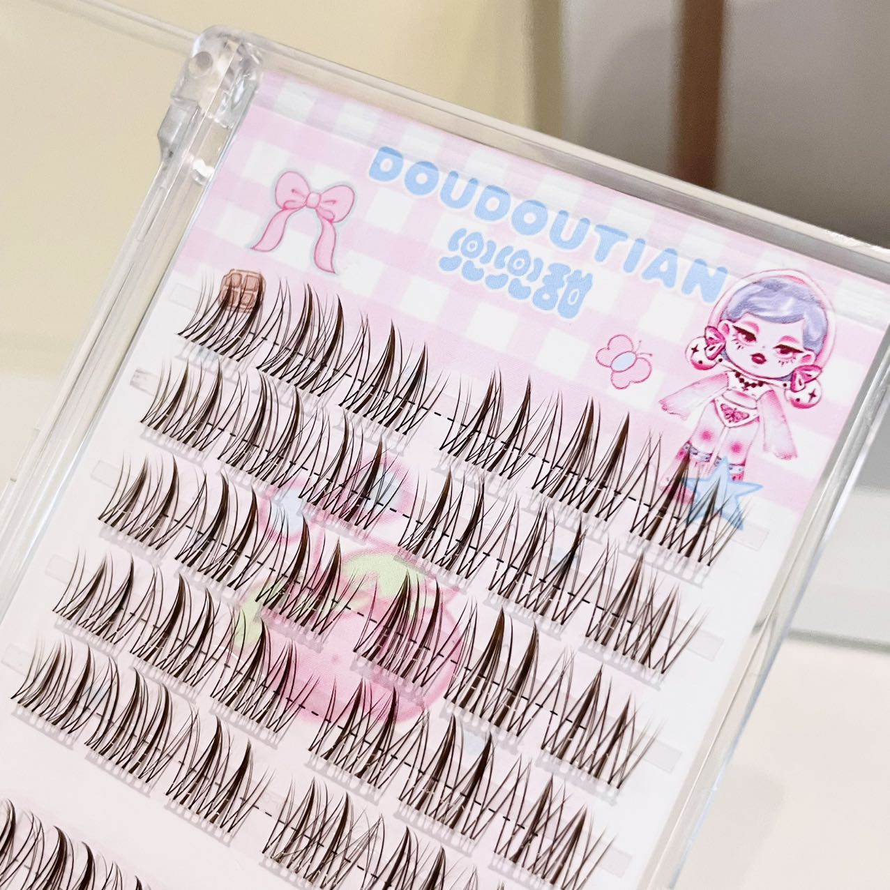Doudoutian Brown Black Cluster - огляд і ціна Eyelash Extension Natural