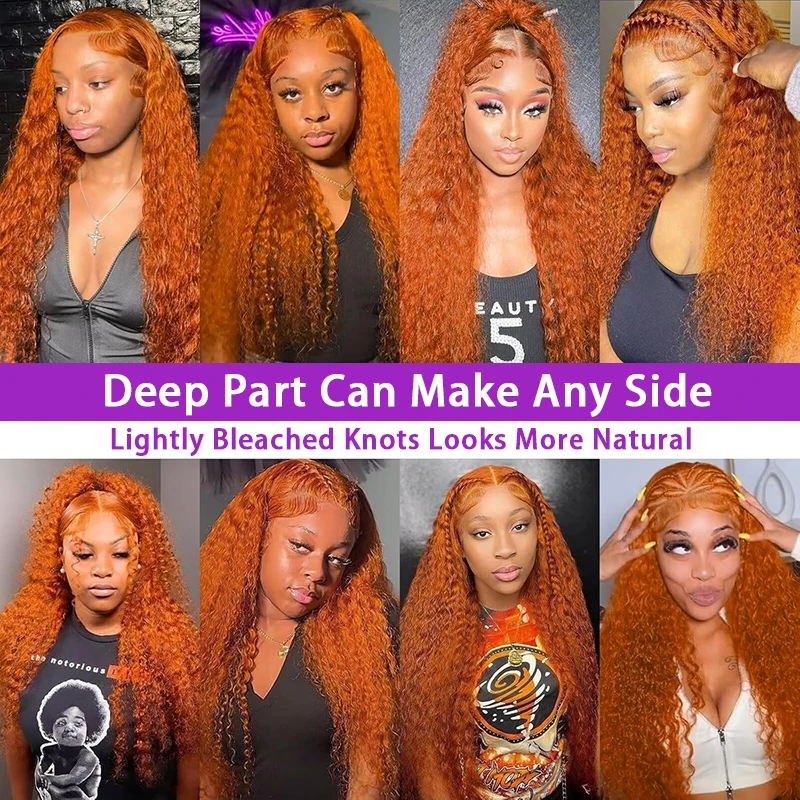 13x6 Ginger Orange Deep Wave L - огляд і ціна Eyelash Extension Natural Look