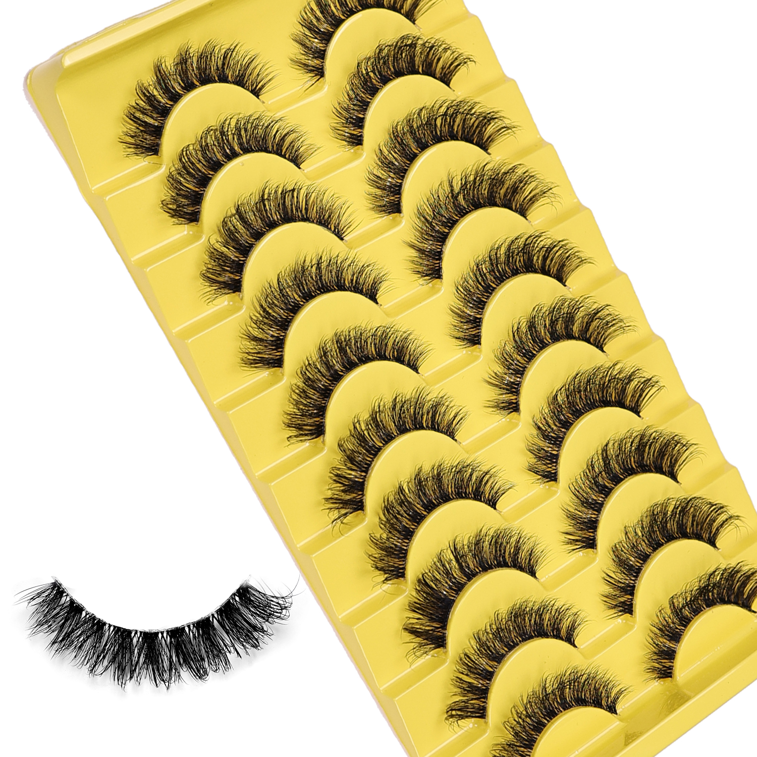 10 Pairs Clear Band Eyelashes  - огляд і ціна Eyelash Extension Cat Eye