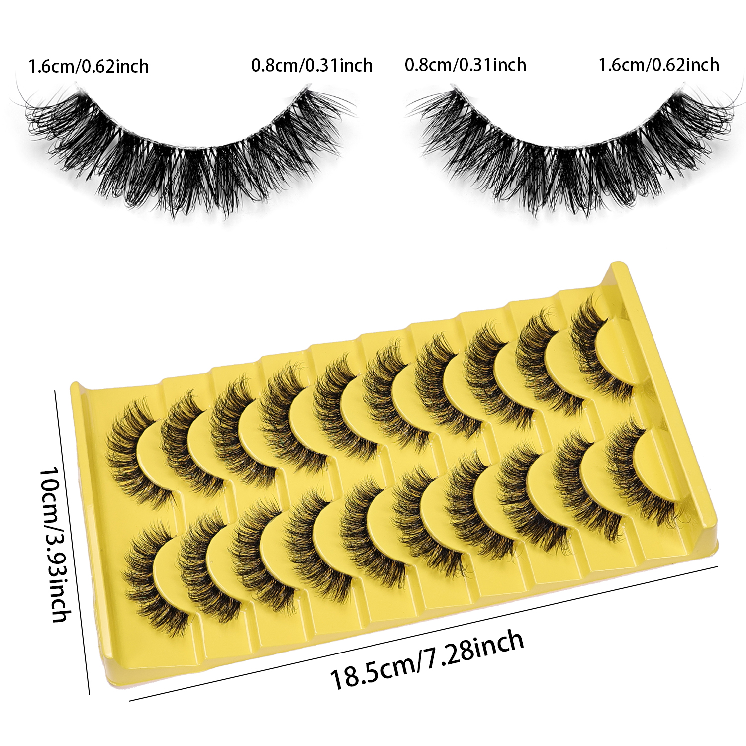 10 Pairs Clear Band Eyelashes  - огляд і ціна Eyelash Extension Cat Eye