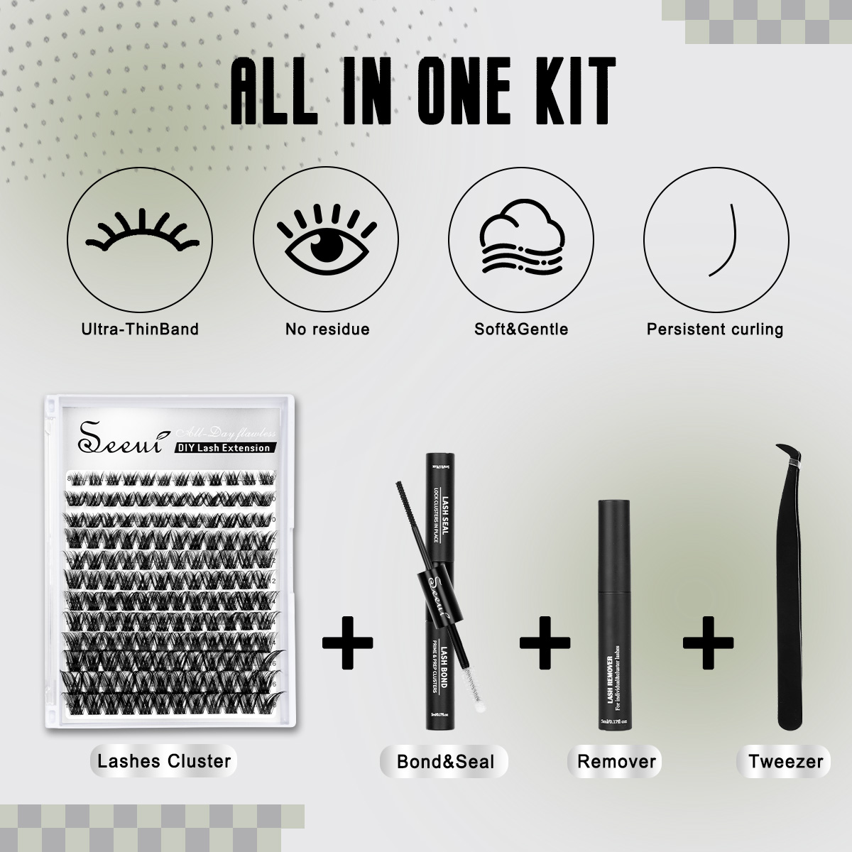 Lash Clusters Kit Thick Curl E - огляд і ціна Eyelash Extension Repair