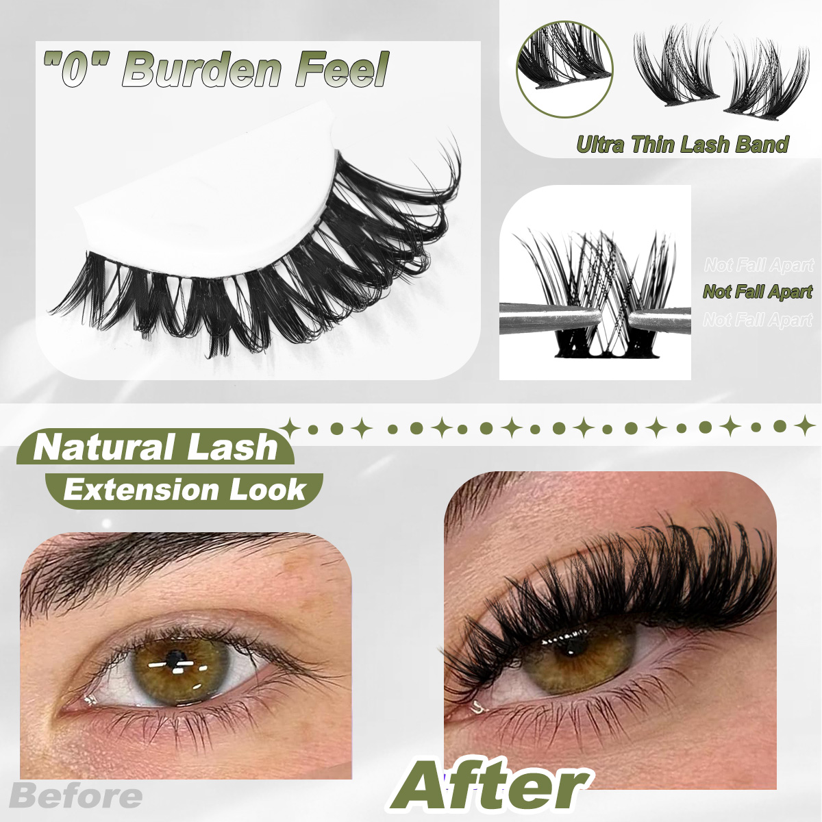 Lash Clusters Kit Thick Curl E - огляд і ціна Eyelash Extension Repair