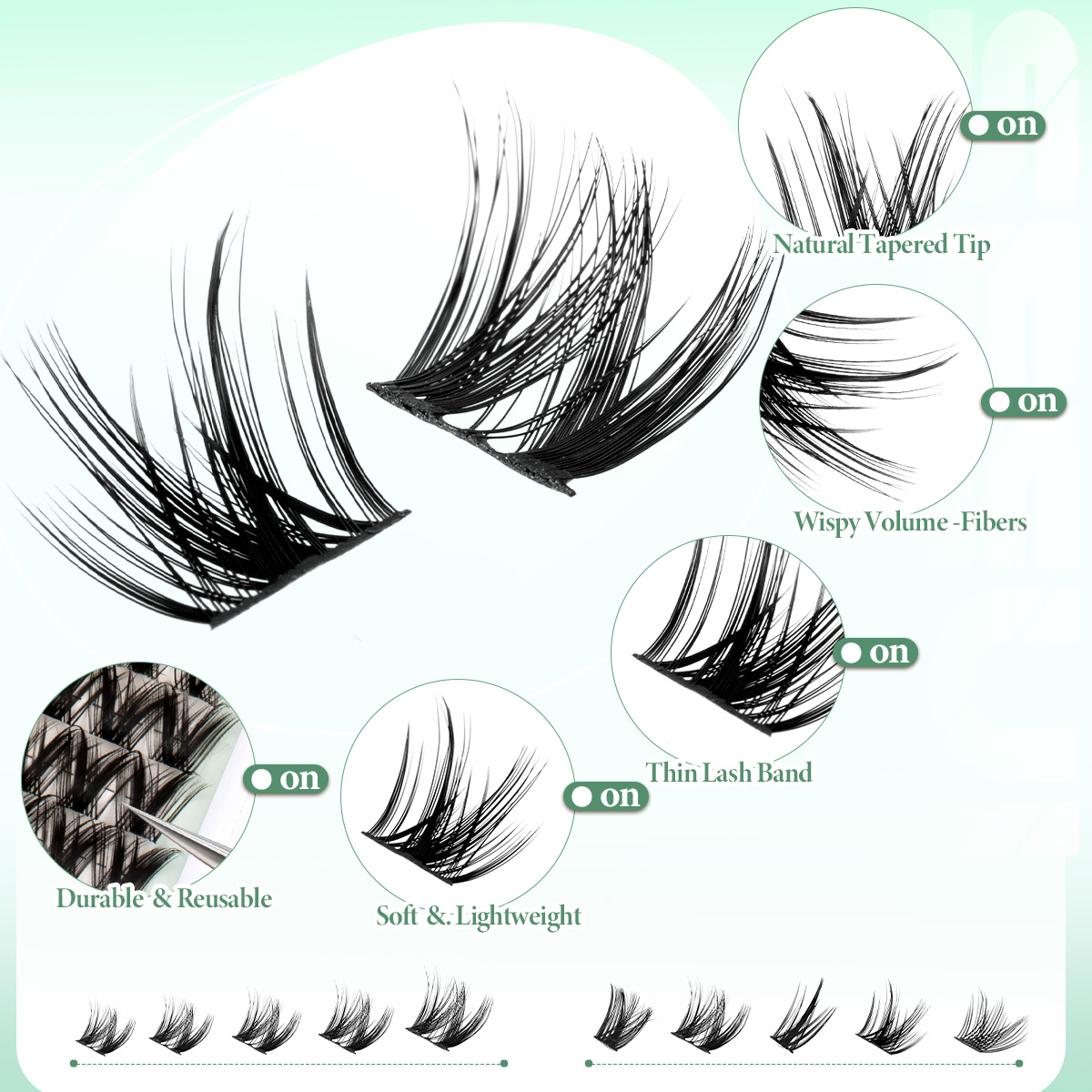 Lash Clusters Kit Thick Curl E - огляд і ціна Eyelash Extension Repair