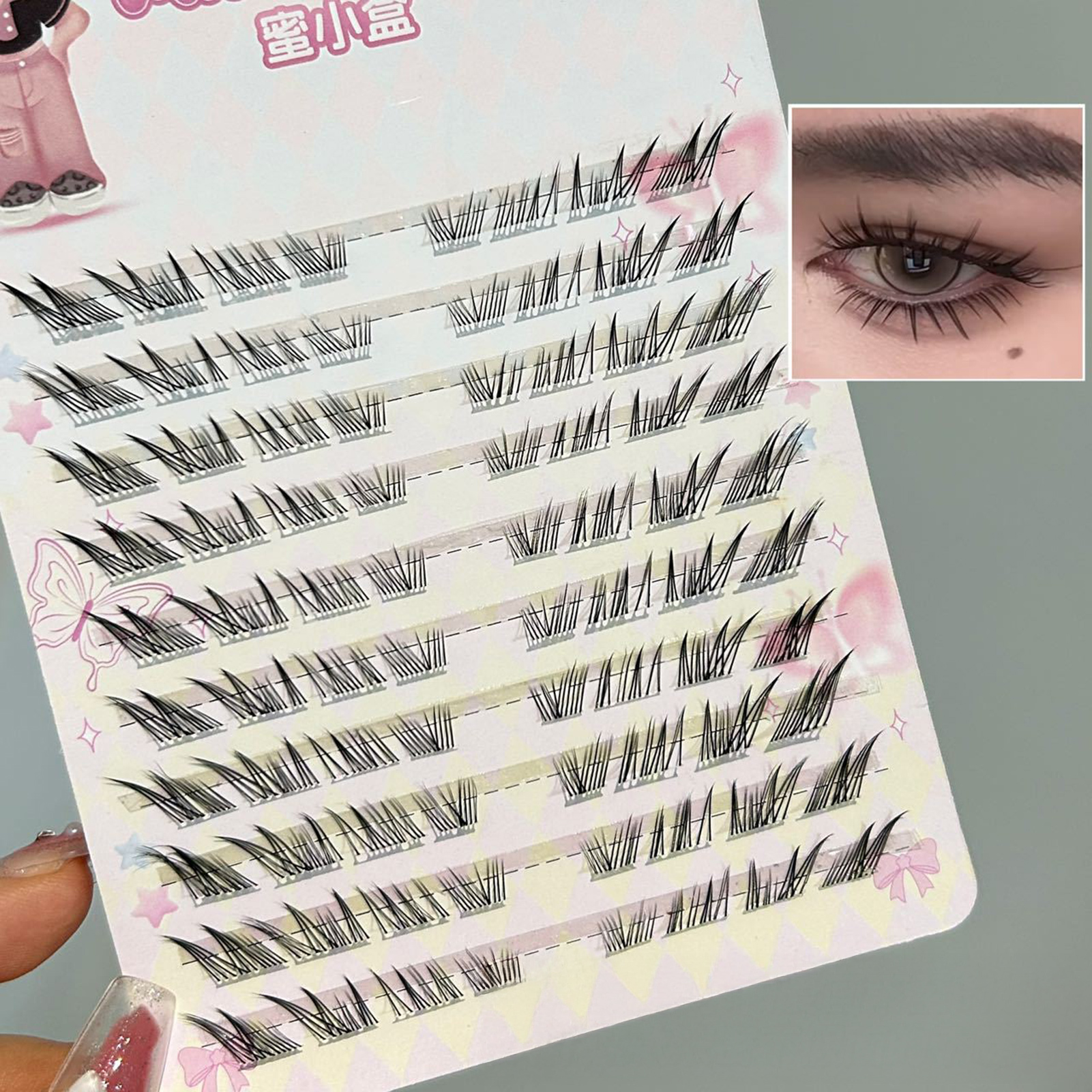 6/10 Rows Cluster Lash False E - огляд і ціна Eyelash Extension Cat Eye